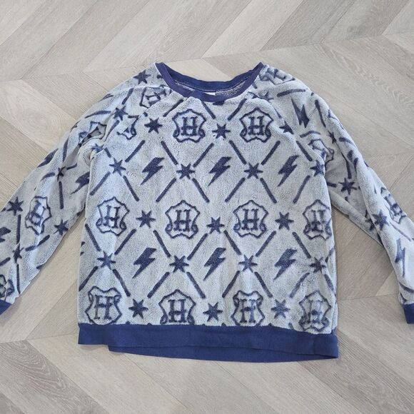 HARRY POTTER • Blue 2-Piece Fleece Jogger Pajama Lounge Set XxL - Picture 3 of 8